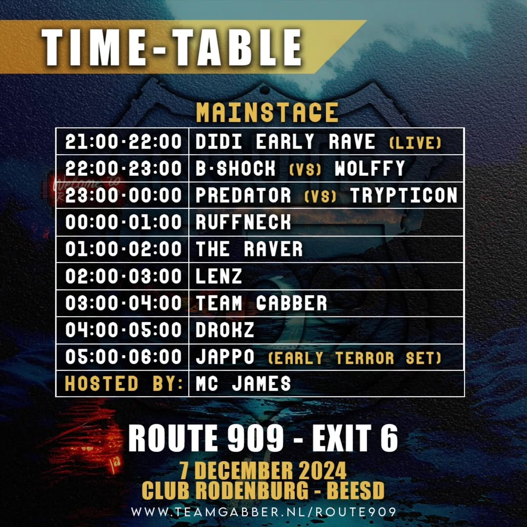 Route 909 Timetable